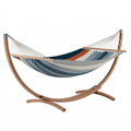 Amaca con supporto 300 x 120 x 110 cm in legno e tessuto multicolore per esterno
