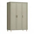 Armadio guardaroba 120 x 55 x 190 cm in legno verde salvia a 3 ante stile nordico
