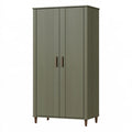 Armadio guardaroba 90 x 50 x 180 cm in legno verde oliva - due ante stile moderno
